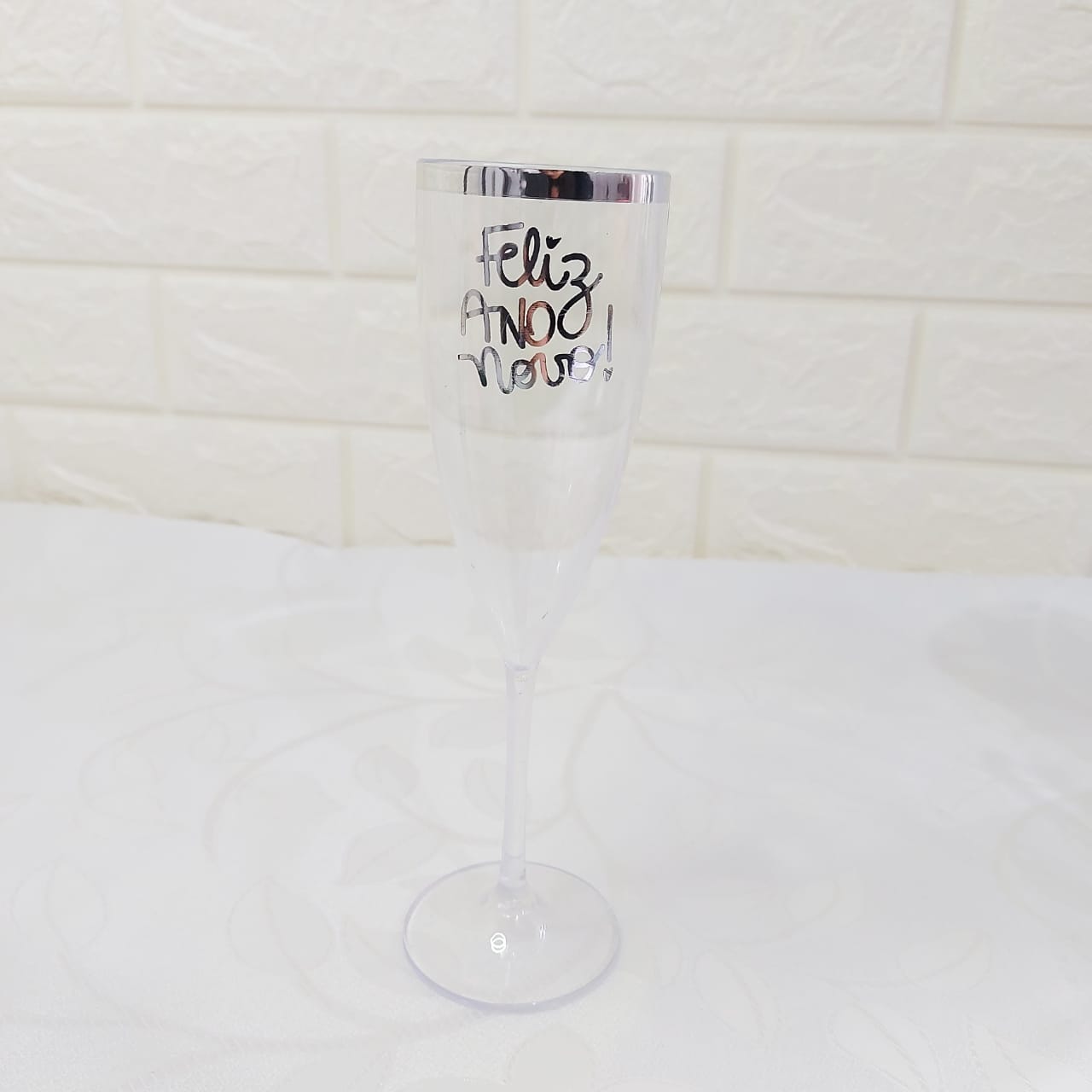 Taça Champagne Translúcida com borda